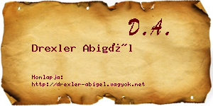 Drexler Abigél névjegykártya